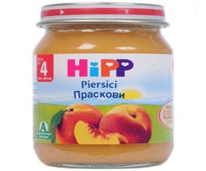 Плодово пюре HIPP 125гр - праскова 