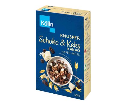 Мюсли с Шоколадови Бисквити Kolln 500 г