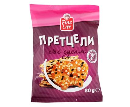 Претцели със Сусам Fine Life 80 г