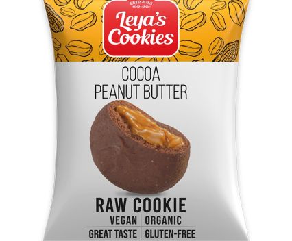 Био Суров Десерт Leya's Cookies с Какао и Фъстъчено Масло Веган без Глутен 25 г
