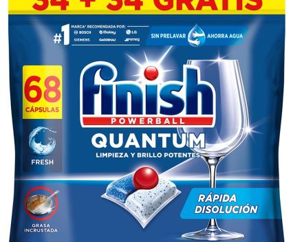 Таблетки за Съдомиялна Finish Quantum 34 бр + 34 бр