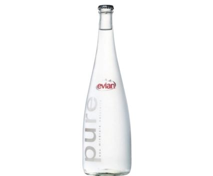 Минерална Вода Evian Стъклена Бутилка 750 мл