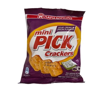Крекери Papadopoulos Mini Pick Сметана и Лук 70 г