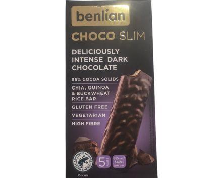 Оризов Десерт Benlian Choco Slim с Тъмен Шоколад 85% Какао Без Глутен 80 г