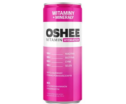Газирана Напитка Oshee Vitamin Hydration с Витамини и Минерали с вкус на Портокал кен 250 мл