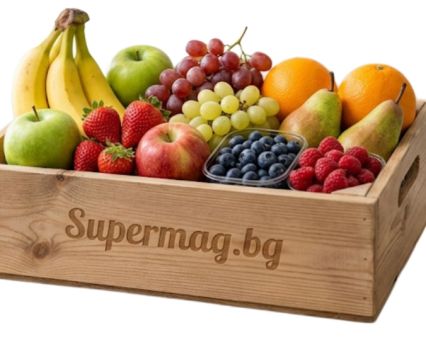 Декоративна Касетка с Микс от Сезонни Плодове 8 кг. Без включена цената на касетката