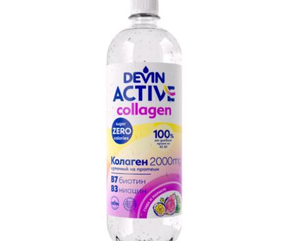 Напитка Devin Active с Колаген с Вкус на Гуава и Маракуя 750 мл