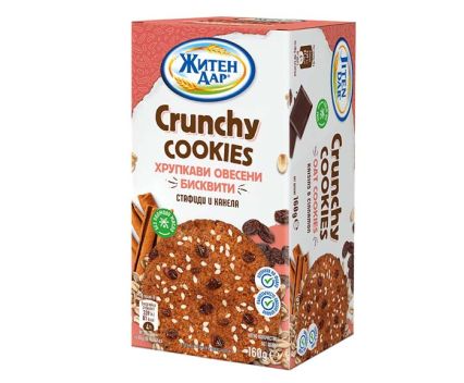 Овесени Бисквити със Стафиди и Канела Crunchy Cookies Житен Дар 160 г