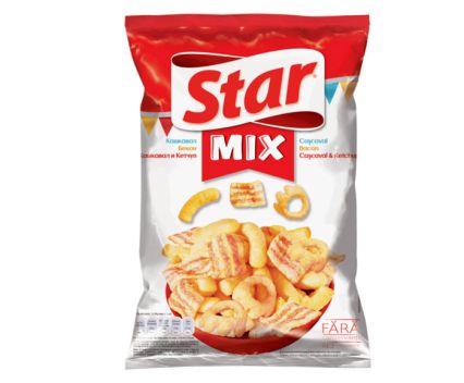 Снакс Сирене, Бекон, Сирене и Кетчуп Star Микс 90 г