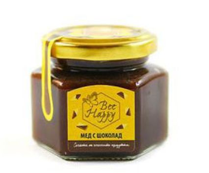 Мед с шоколад Bee Happy 125гр