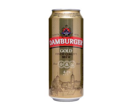 Бира Damburger Gold 4.2% Кен 500 мл