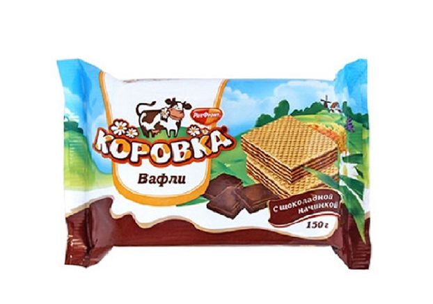 Вафли с шоколадов пълнеж Коровка 150 г S