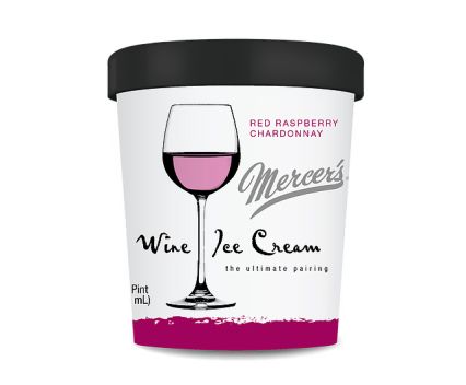 Сладолед с вино Червена малина и Шардоне Mercer's 292гр