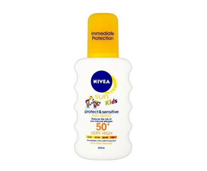 Детски слънцезащитен спрей Nivea SPF50 Protect & Sensitive 200мл