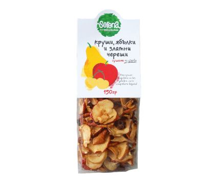 Микс сушени плодове Serena 150гр - ябълки, круши, златни череши S