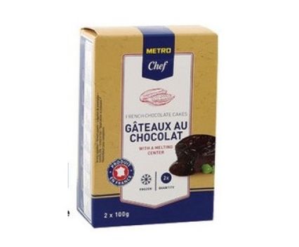 Замразено Шоколадово суфле Metro Chef Gâteau au Chocolat 2 бр х 100 г