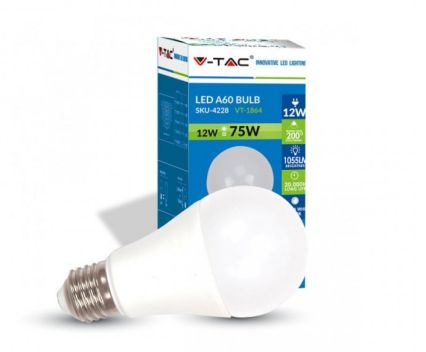 LED крушка V-Tac E27 12W 1055LM 2700K Warm White 1бр