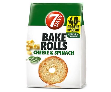 Bake Rolls 7 Days със Сирене и Спанак 112 г