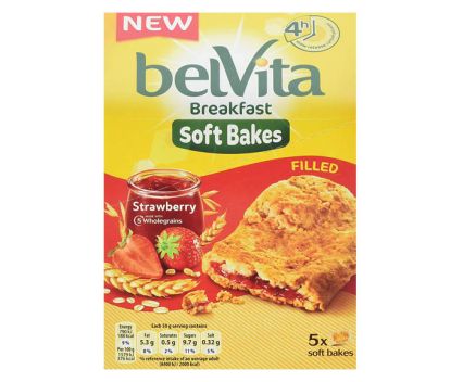 Бисквити Belvita Soft Bakes с Ягодов Пълнеж 250 г