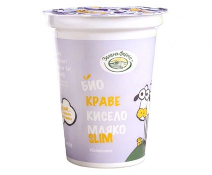 Био Kисело Mляко Зелена Ферма Slim 2% 370 г