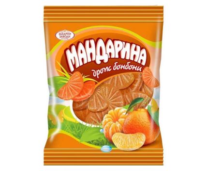 Бонбони дропс Мандарина Захарни заводи 90 г