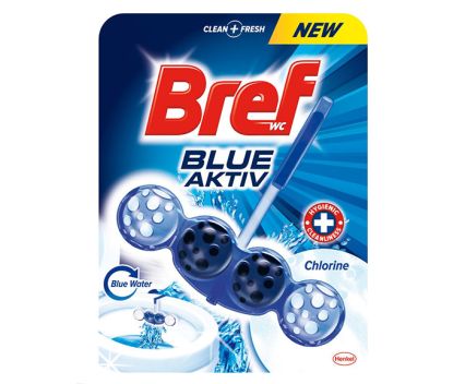 Ароматизатор за тоалетна чиния Bref Blue Aktiv Chlorine 50гр