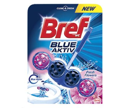 Ароматизатор за тоалетна чиния Bref Blue Aktiv Fresh Flowers 50гр