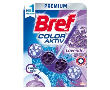 Ароматизатор за тоалетна чиния Bref Color Aktiv Lavender 50гр