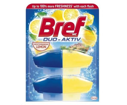 Пълнител за ароматизатор за тоалетна чиния Bref Duo Aktiv Lemon 2бр