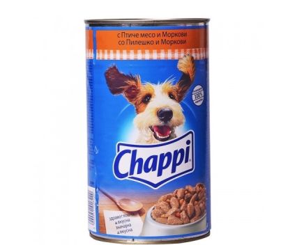 Кучешка храна с птиче и Chappi 1.2кг
