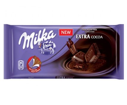 Черен Шоколад Milka Екстра Какао 100 г