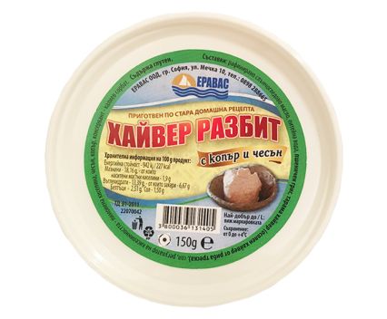 Разбит хайвер с копър и чесън Еравас 150 г