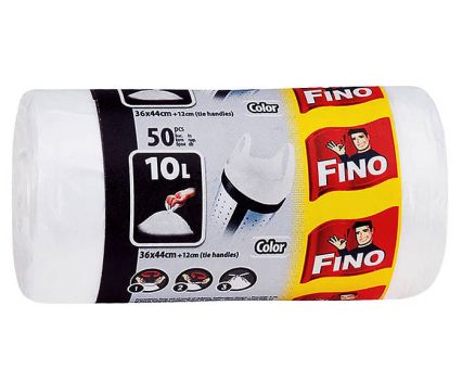 Торби за смет с дръжки Fino 10 л 50 бр бели