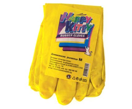 Домакински ръкавици Happy Kitty M размер