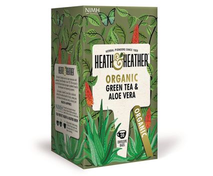 Био чай Heath & Heather зелен чай и алое вера 20бр х2г