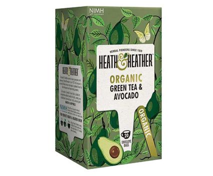 Био чай Heath & Heather зелен чай и авокадо 20бр х 2г