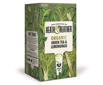 Био чай Heath & Heather зелен чай и лимонена трева 20бр х 1,5г