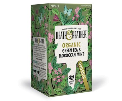 Био чай Heath & Heather зелен чай и мароканска мента 20бр х 2г