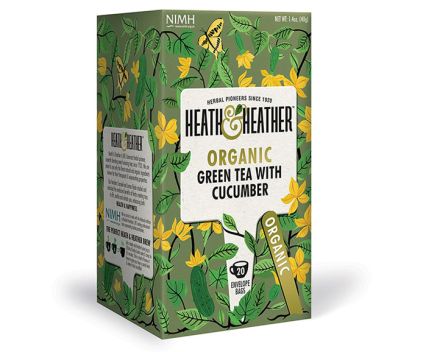 Био чай Heath & Heather зелен чай и краставица 20бр х 2г