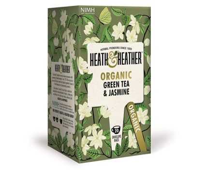 Био чай Heath & Heather зелен чай и жасмин 20бр х 1,5г