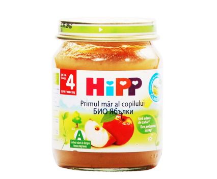 Плодово пюре HIPP Био Ябълка, след 4 месец, 125 г