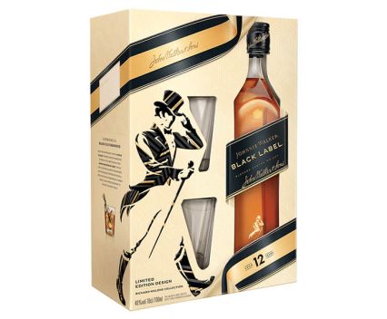 Уиски Johnnie Walker Black Label 700 мл + 2 Чаши