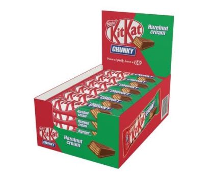Шоколадов десерт KitKat Chunky Лешников Крем - Кутия 24 бр х 42 г