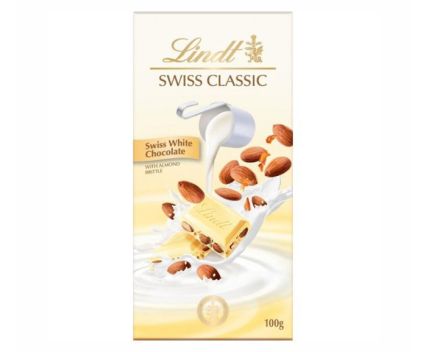 Бял шоколад Lindt Classic цели бадеми 100 г