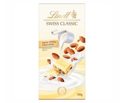Бял шоколад Lindt Classic цели бадеми 100 г