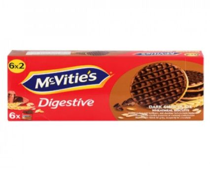 Пълнозърнести бисквити с черен шоколад Digestive McVitie's 199.8 г