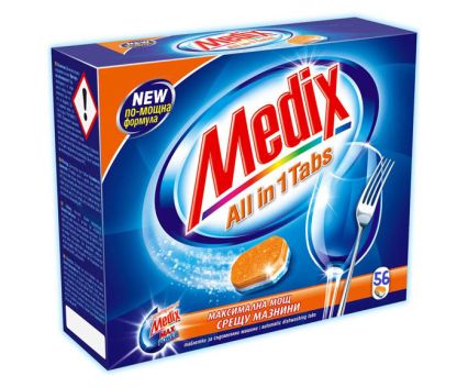 Таблетки за съдомиялна Medix All in 1 Tabs 56 бр