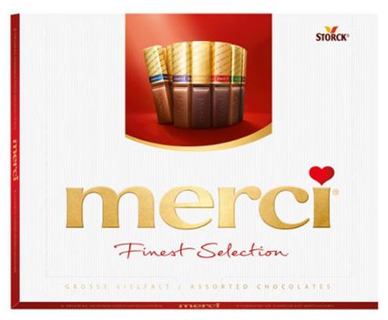 Шоколадови Бонбони Merci (Червено) Great Variety Асорти 250 г