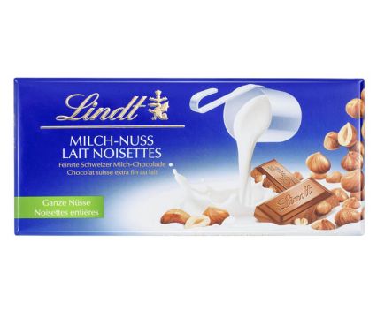 Млечен Шоколад Lindt Lait-Noisettes Цели Лешници 100 г