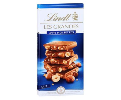 Млечен Шоколад Lindt Les Grandes Лешници 150 г